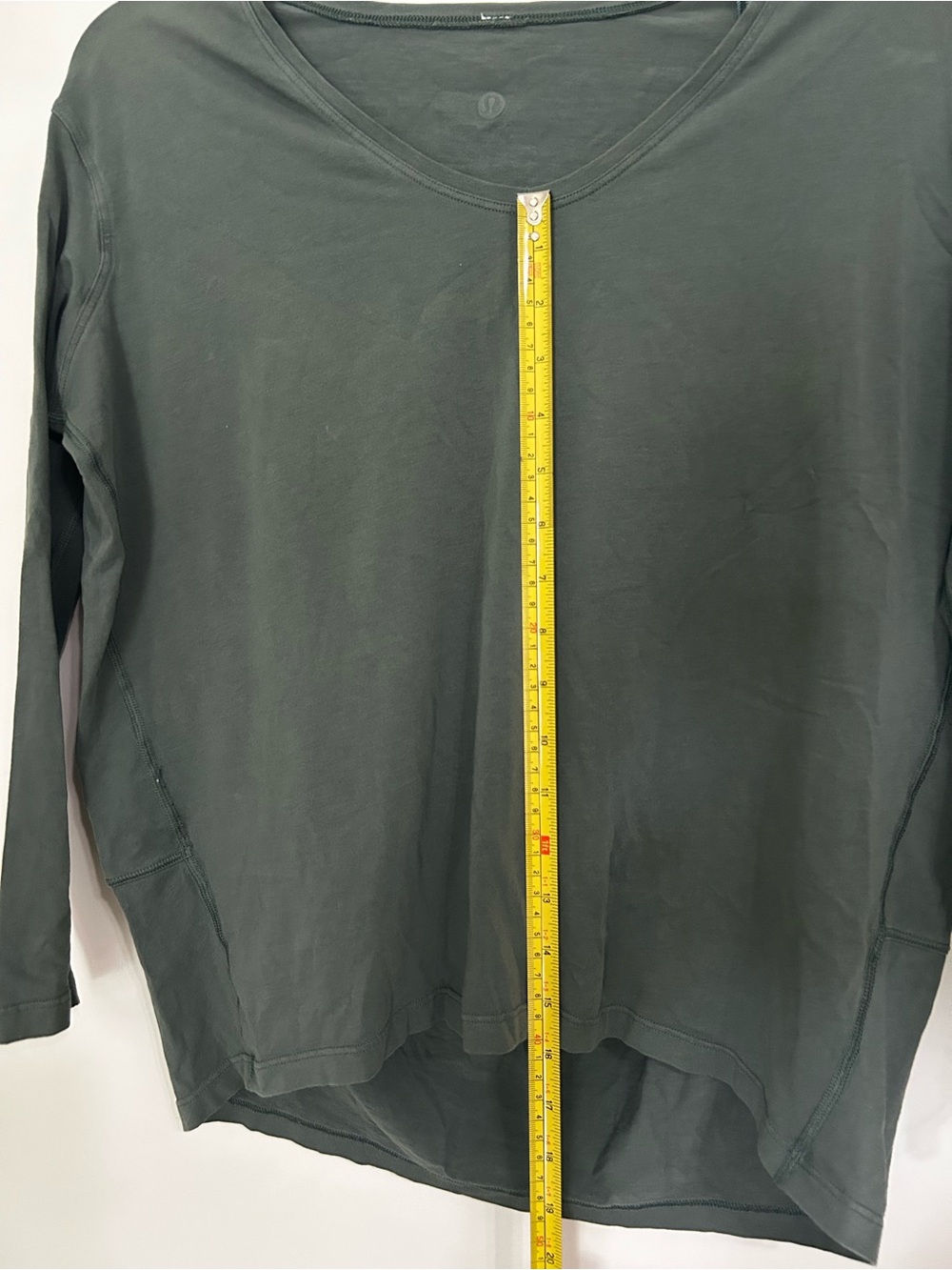 lululemon athletica Long Sleeve V-Neck Top in Olive Green - Picture 5 of 7